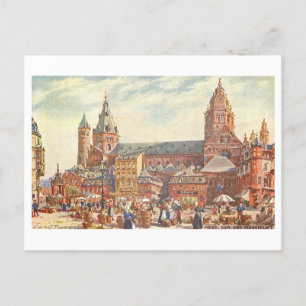 Carte Postale Dom vintage/Cathédrale Mayence Allemagne