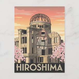 Carte Postale Dôme de la paix de Hiroshima Japon Voyage vintage