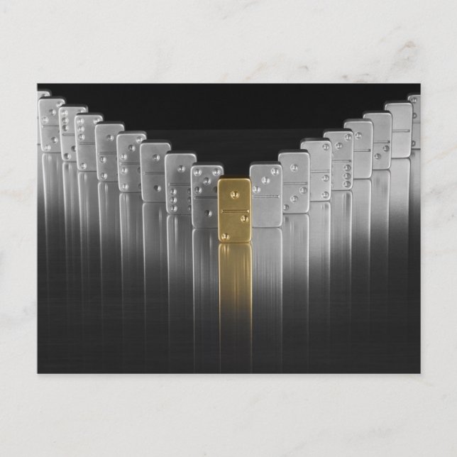 Carte Postale Dominos d'or et d'argent (Devant)