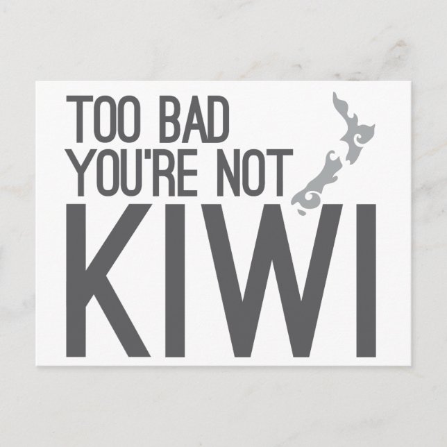 Carte Postale Dommage que vous ne soyez pas KIWI (NOUVELLE-ZÉLAN (Devant)