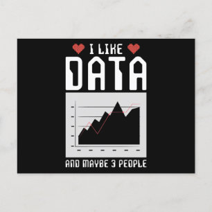 Carte Postale Don d'analyste de données d'un informaticien