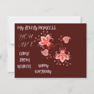 CARTE POSTALE DON DE FLEURS ANNIVERSAIRE POUR LA FILLE AMIE SOEU