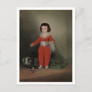 Carte Postale Don Manuel Osorio avec des chats, Goya