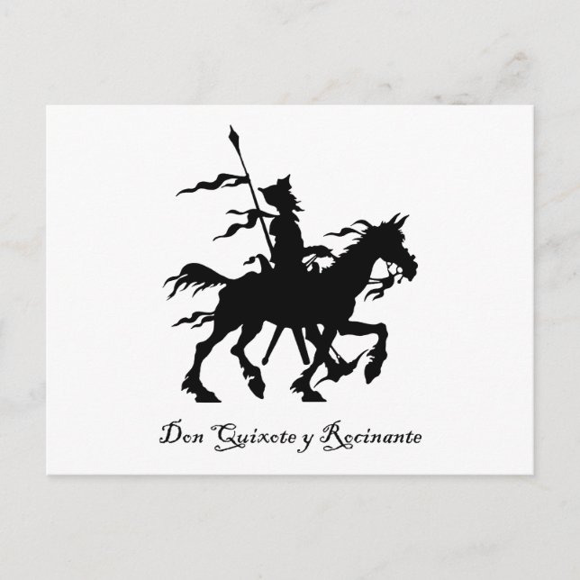 Carte Postale Don Quichotte y Rocinante (Devant)