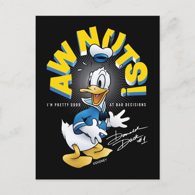 Carte Postale Donald Duck Awnut ! (Devant)