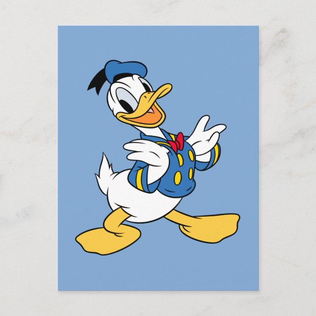 Carte Postale Donald Duck | Pose Fière (Devant)