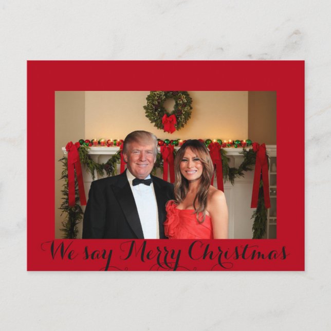 Carte Postale Donald et Melania : On dit Joyeux Noël ! (Devant)