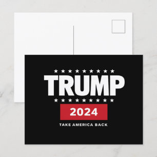 Carte Postale Donald Trump 2024 Reprenez l'élection America Back