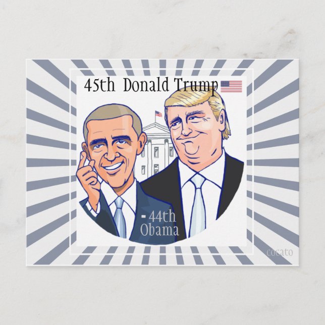 Carte Postale Donald Trump-45e président des États-Unis. (Devant)