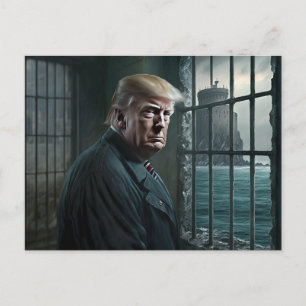 Carte Postale Donald Trump à la prison d'Alcatraz