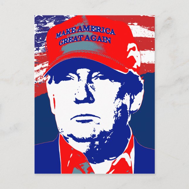 Carte Postale Donald Trump candidat à la présidentielle de 2016 (Devant)