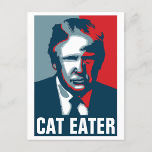 Carte Postale Donald Trump CAT EATER