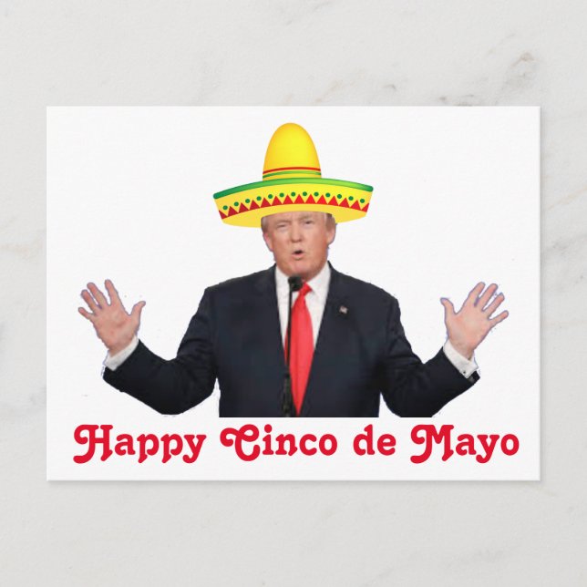 Carte Postale Donald Trump Cinco de Mayo (Devant)