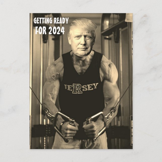 CARTE POSTALE DONALD TRUMP DANS LA GYM 2024 POSTCARD (Devant)