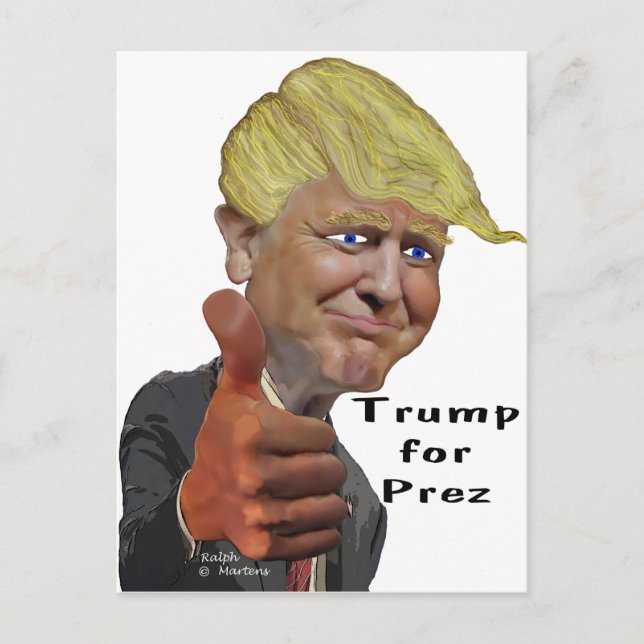 Carte Postale Donald Trump drôle produit humoristique Trump pour (Devant)