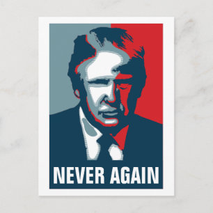 Carte Postale Donald Trump NE PLUS JAMAIS