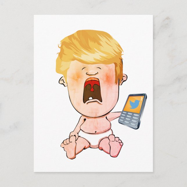 Carte Postale Donald Trump pleurant son bébé (Devant)