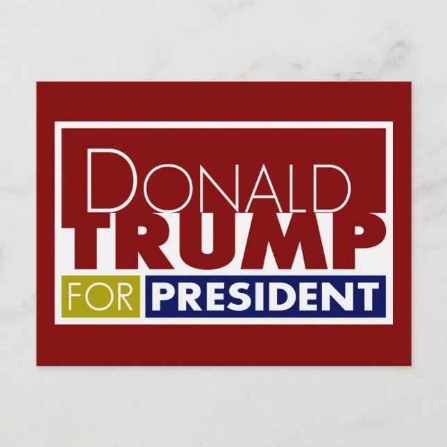 Carte Postale Donald Trump pour le président V1 (Devant)