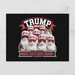 Carte Postale Donald Trump sécurise à nouveau les chats lors du 