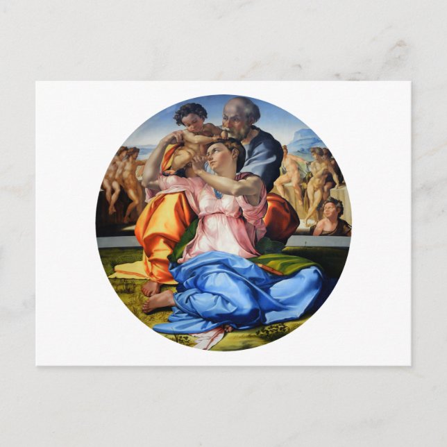 Carte Postale Doni Tondo, Doni Madona, Michel-Ange, 1507 (Devant)