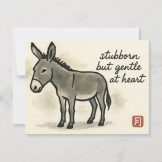 Carte Postale Donkey Etegami Postcard