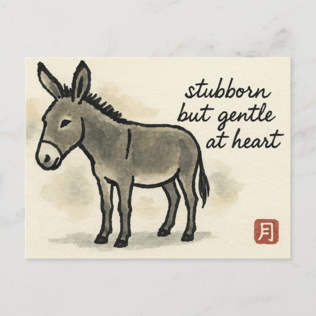 Carte Postale Donkey Etegami Postcard (Devant)