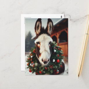 Carte Postale Donkey Pinto de Noël