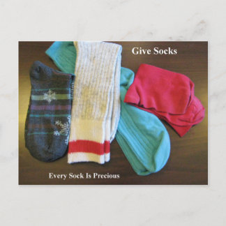 Carte postale Donner Chaussettes