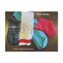 Carte postale Donner Chaussettes
