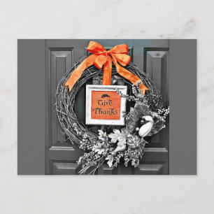 Carte Postale Donnez Merci Wreath