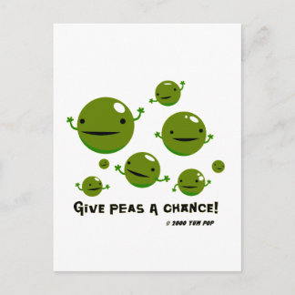 Carte Postale Donnez une chance aux petits pois