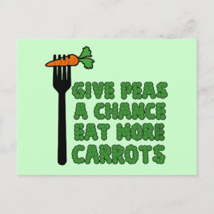 Carte Postale Donnez une chance aux petits pois