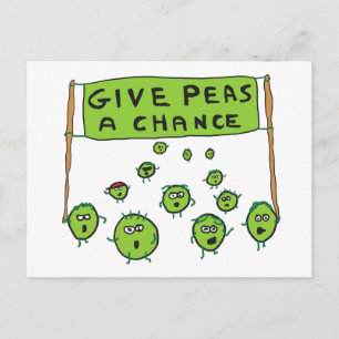 Carte Postale Donnez Une Chance Aux Pois