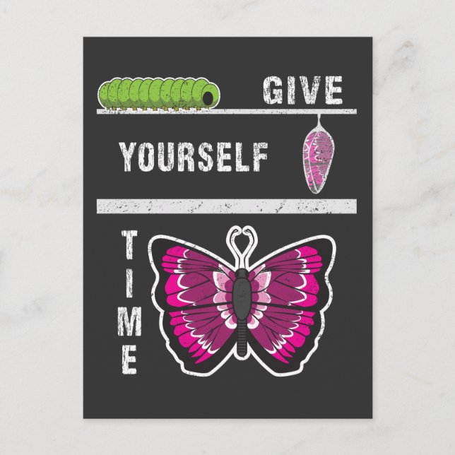 Carte Postale Donnez-vous un devis inspirant pour papillon du te (Devant)