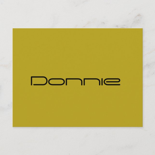 Carte Postale Donnie, Orphan Black chracter, police géométrique (Devant)