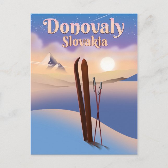 Carte Postale Donovaly Slovaquie poster de ski. (Devant)