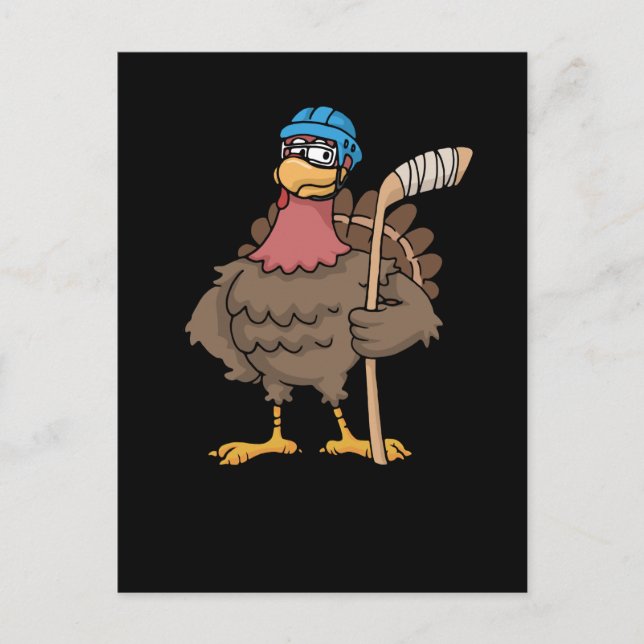 Carte Postale Dons de grâce Turquie de hockey sur glace cadeau T (Devant)