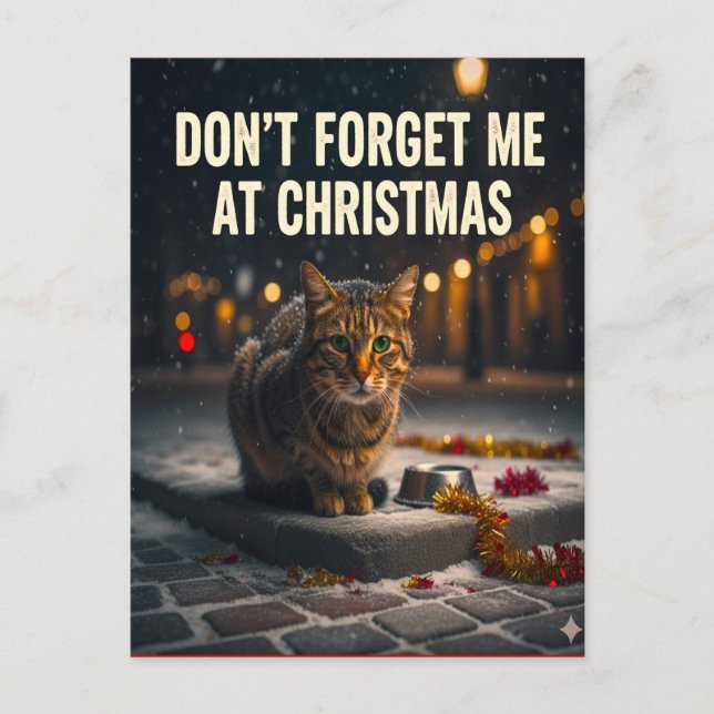 Carte Postale Dont forget the cats at Christmas picture art (Devant)