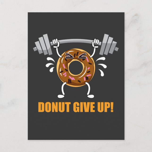 Carte Postale Donut Poids Lifting Fitness Gym Tshirt Donut (Devant)