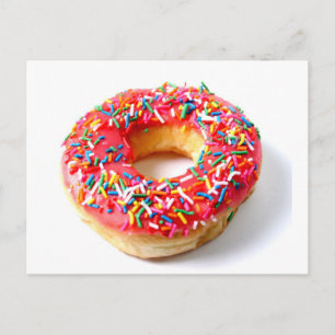 Carte Postale Donut rose