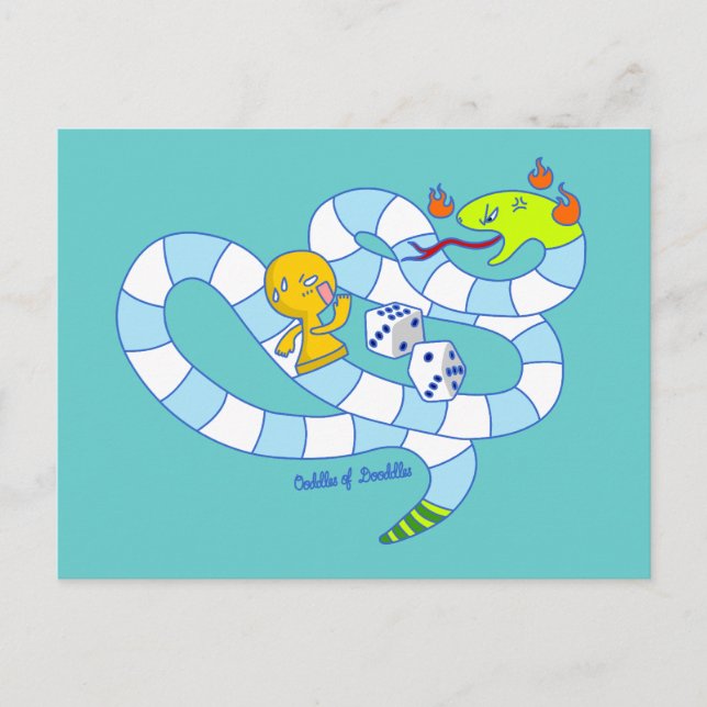 Carte postale Doodart Snake Board (Devant)