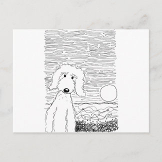 Carte Postale Doodle d'or sur la plage
