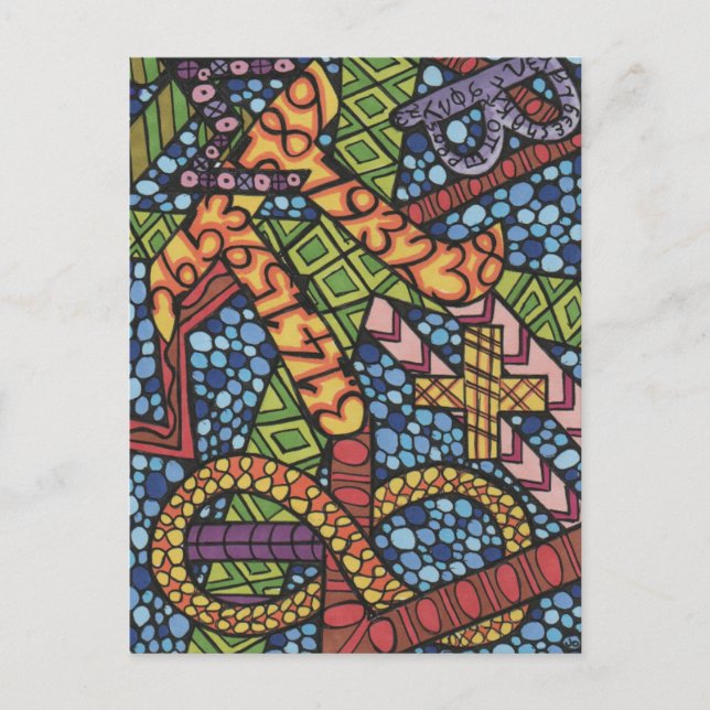 Carte Postale Doodle Geek math (Devant)