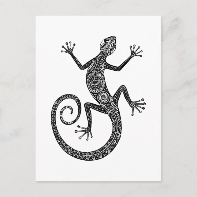 Carte Postale Doodle Lizard Ou Salamander (Devant)