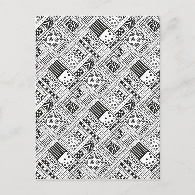 Carte Postale Doodle Motif indien (Devant)
