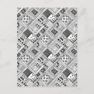 Carte Postale Doodle Motif indien