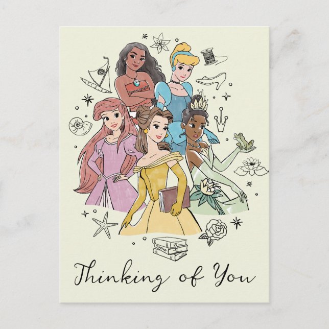 Carte Postale Doodles Disney Princess Marker (Devant)