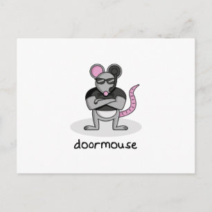 Carte Postale Door Mouse
