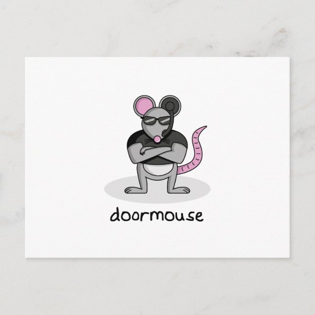 Carte Postale Door Mouse (Devant)