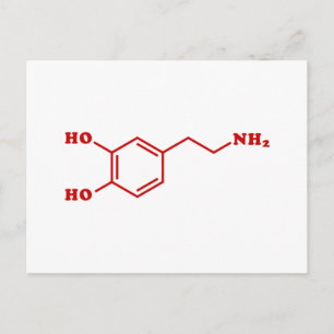 Carte Postale Dopamine formule chimique moléculaire